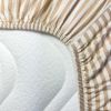 Drap housse en percale de coton Rayé Ambre (80 x 160 cm) Kadolis Produit 3