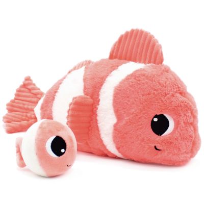 Peluche Bigou maman et bébé Les Ptipotos Corail (38 cm) Les Déglingos