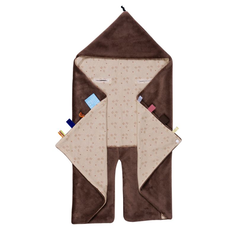 Couverture ''Trendy wrapping'' Natural brown (80cm x 80 cm) Snoozebaby