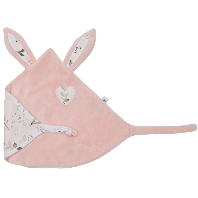 Doudou attache sucette Sweet garden lapin petit coeur (35 x 25 cm) BB & Co