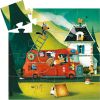 Puzzle silhouettes Le camion de pompier (16 pièces) - Djeco
