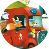 Puzzle silhouettes Le camion de pompier (16 pièces)  par Djeco