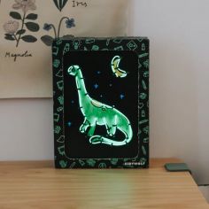 Kit création déco murale lumineuse KIDYNEON Dinosaure