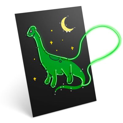 Kit création déco murale lumineuse KIDYNEON Dinosaure KIDYWOLF