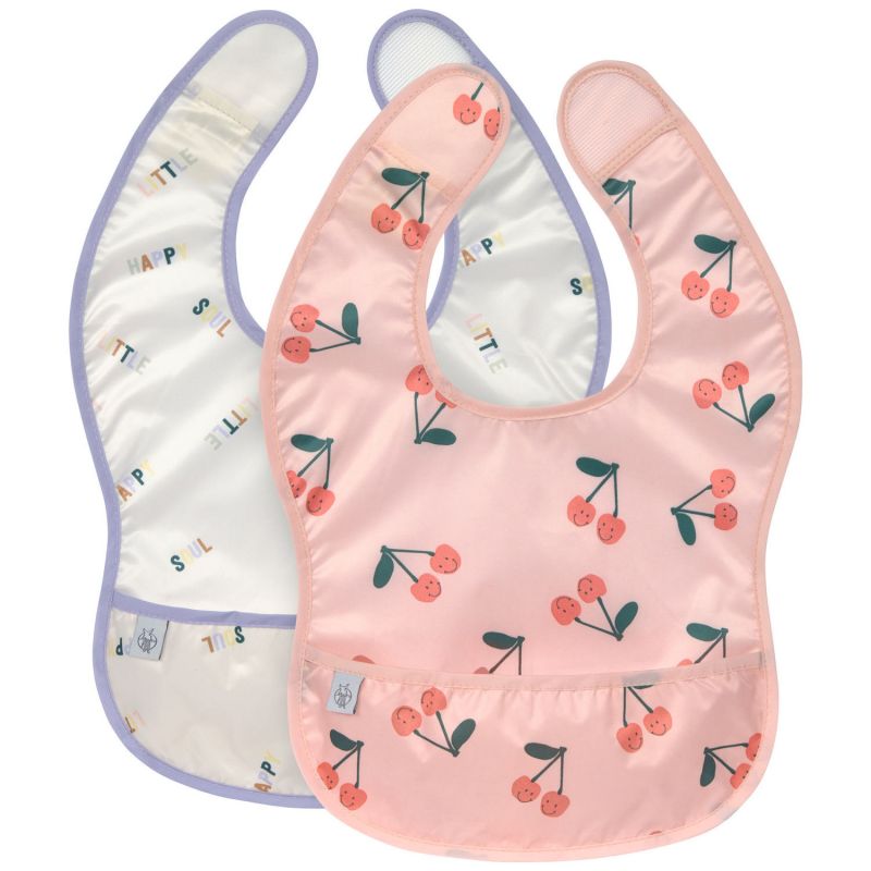 Lot de 2 bavoirs avec poche Happy Fruits Cerise Lässig Produit 1