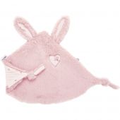 Doudou attache sucette Lovely blossom lapin petit coeur (35 x 25 cm)