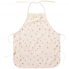 Tablier de cuisine nœud papillon en tissu imperméable terrazzo - BB & Co