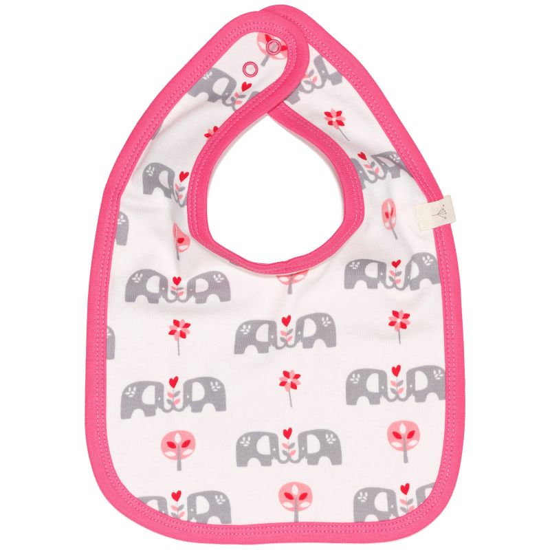 Bavoir éléphant rose Fresk