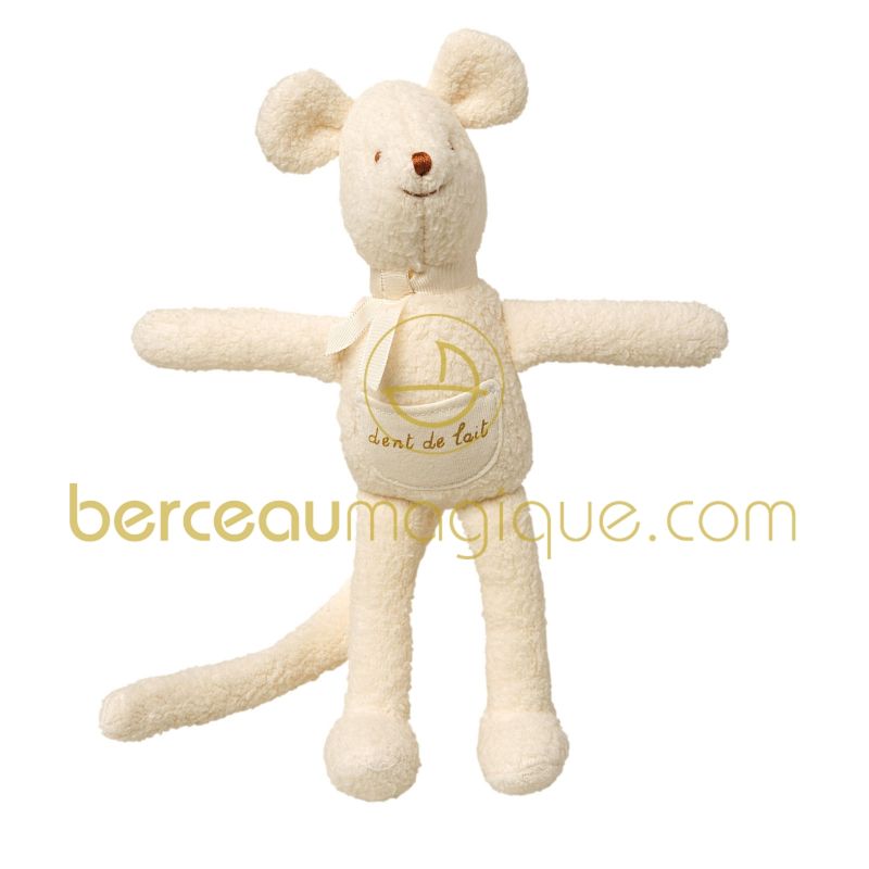 Souris ''dent de lait'' polaire écru (22 cm) Trousselier