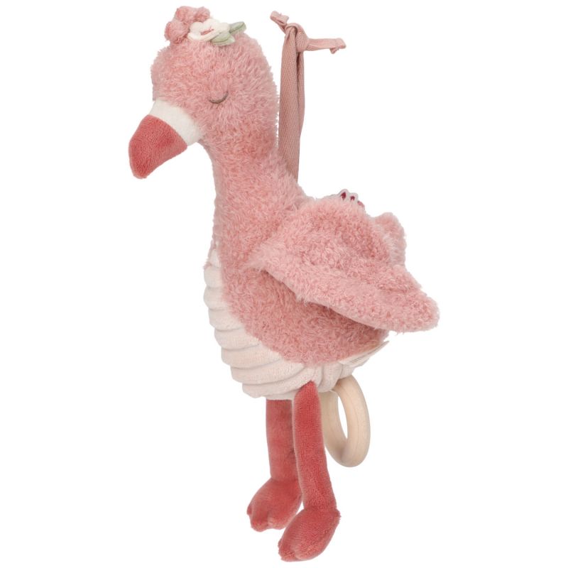 Peluche musicale à suspendre Flamant rose Safari Friends Little Dutch Produit 3