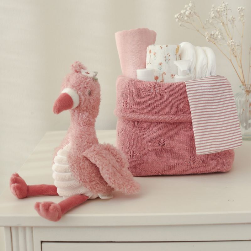 Peluche musicale à suspendre Flamant rose Safari Friends Little Dutch Ambiance 7