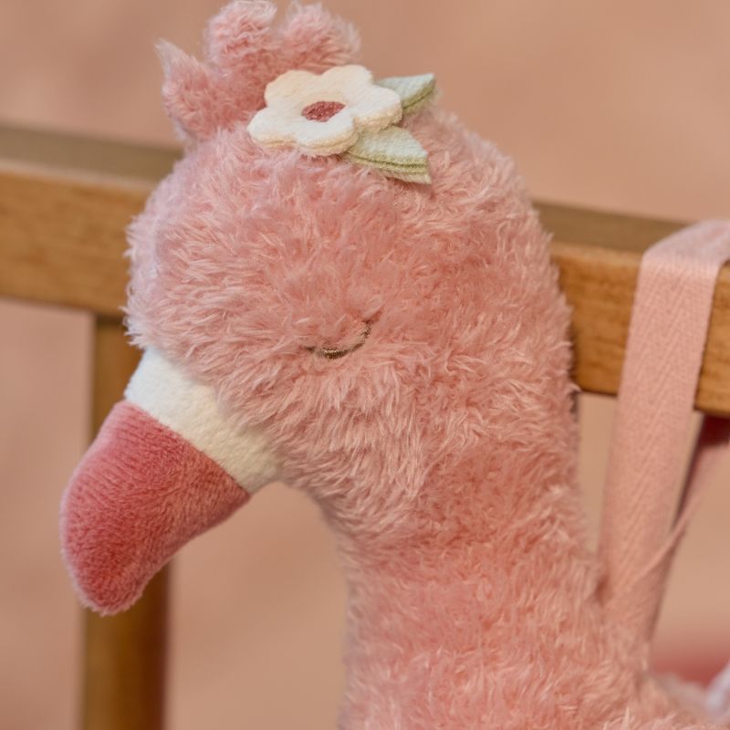Peluche musicale à suspendre Flamant rose Safari Friends Little Dutch Ambiance 8