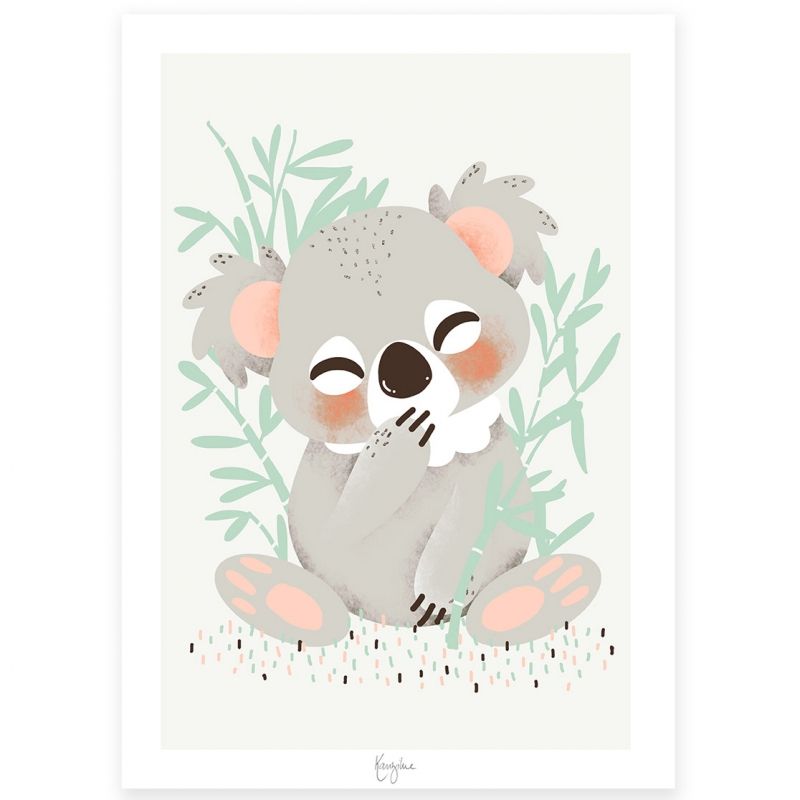 Affiche A4 Les Animignons le koala Kanzilue