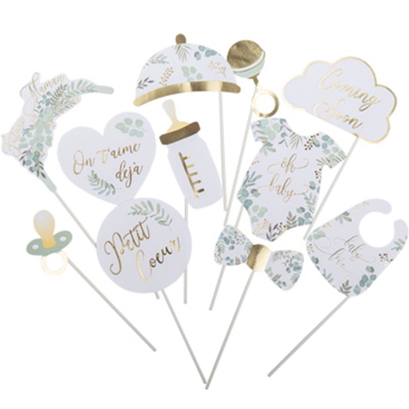 Accessoires photobooth pour baby shower Oh Baby (11 accessoires) Arty Fêtes Factory
