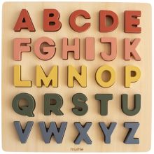 Puzzle en bois Alphabet (26 pièces)  par Mushie