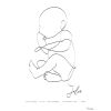 Affiche de naissance Bébé sur le côté A4 (personnalisable) - Minoé