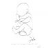 Affiche de naissance Bébé sur le côté A4 (personnalisable) - Minoé