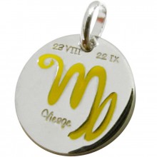 Médaille signe Vierge 14 mm (argent 925°)  par Martineau