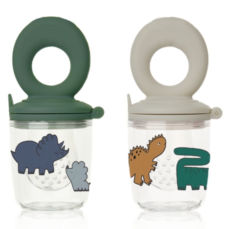 Lot de 2 sucettes grignoteuses Miranda Dinosaurs Mist Liewood