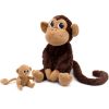 Peluche Zazou le singe maman et bébé Chocolat (26 cm) Les Déglingos Produit 2