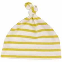 Bonnet noué Stripe Yellow (0-5 mois)  par Pigeon