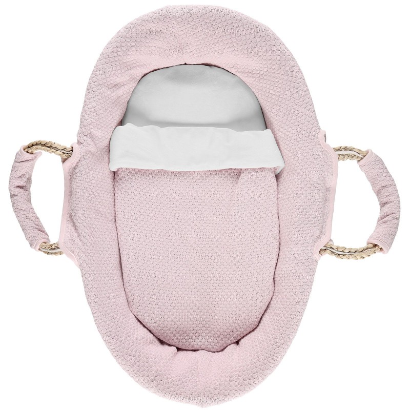 Couffin rose cocon silver Tricoloudoux Noukie's