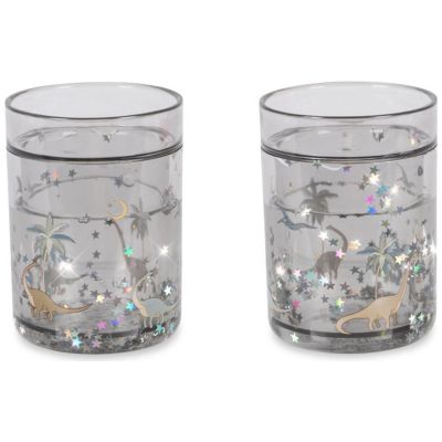 Lot de 2 gobelets à paillettes Dino  par Konges Slojd