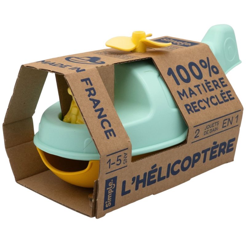 Hélicoptère Bateau Turquoise Simple Packaging 6