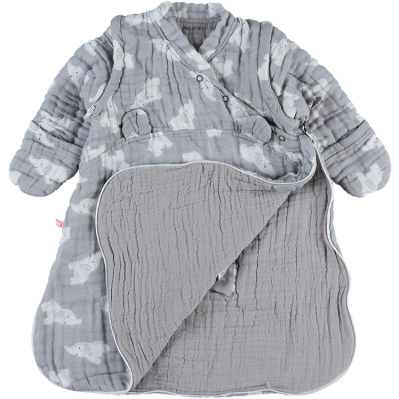 Gigoteuse de naissance légère manches longues Eléphant gris (50 cm) Noukie's