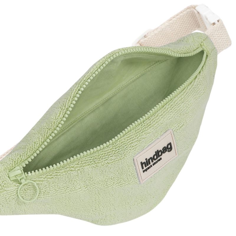 Sac banane enfant Augustin en éponge Vert Hindbag Produit ouvert 2