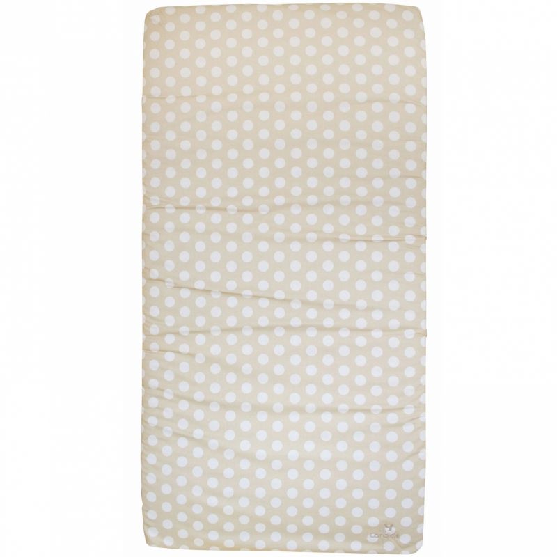 Matelas nomade beige à pois (120 x 60 cm) Candide
