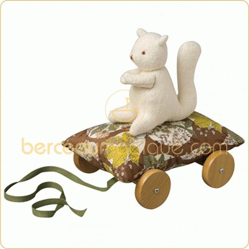 Coussin à roulettes écureuil Forêt Trousselier
