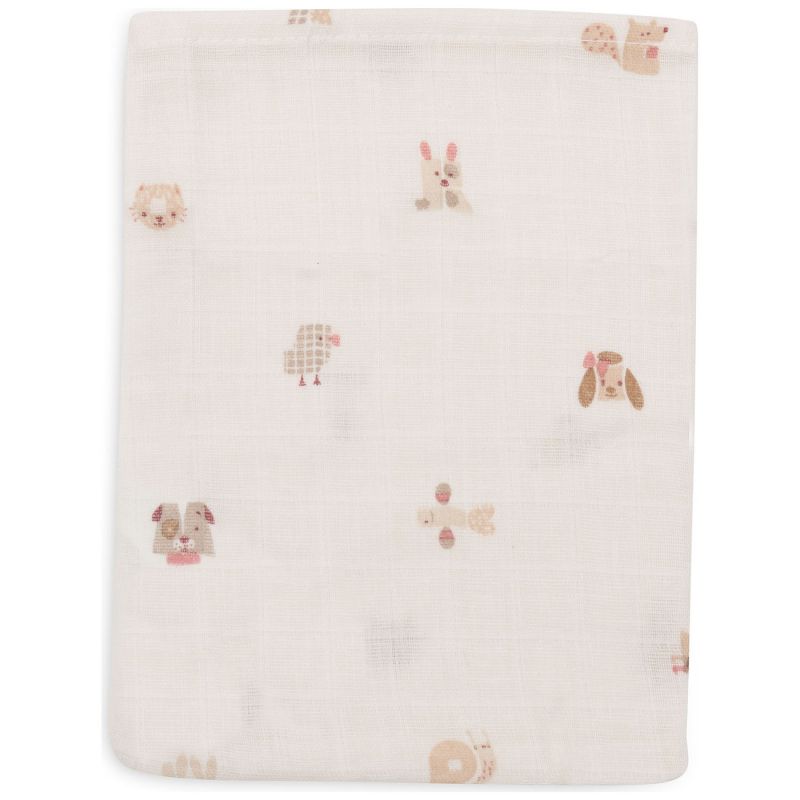 Lot de 3 gants de toilette en gaze de coton Animal Friends Jollein Produit 3