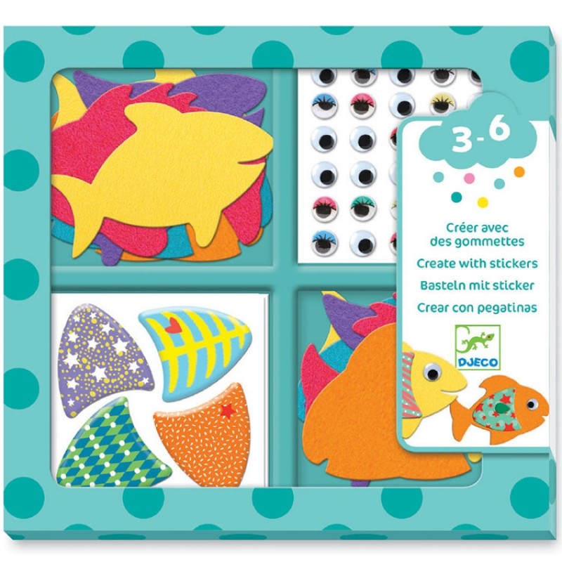 Atelier de gommettes J'aime les poissons Djeco