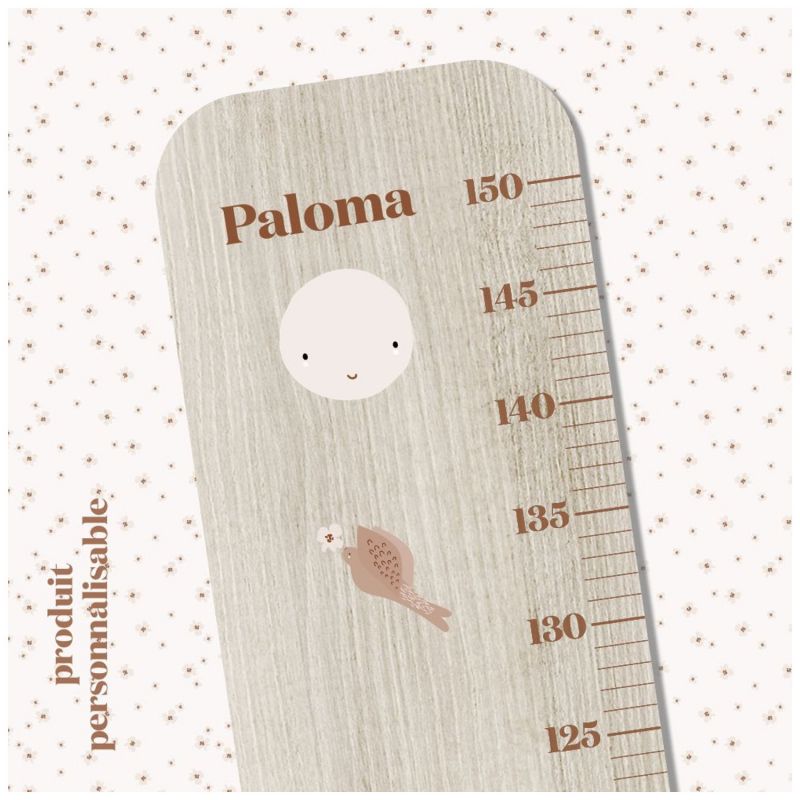 Toise en bois La Maison Paloma personnalisable Charlie et Suzie Ambiance 2