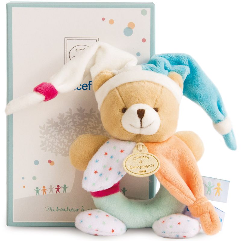 Doudou hochet ourson Unicef (13 cm) Doudou et Compagnie