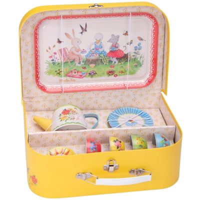 Valise dînette thé métal La Grande Famille  par Moulin Roty