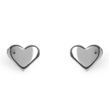 Boucles d'oreilles Full coeur (argent 925°)  par Coquine