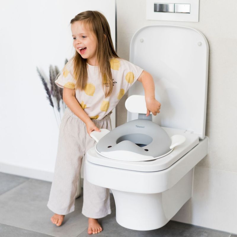 Réducteur de toilette Baleine Gris foncé Kindsgut Ambiance 2