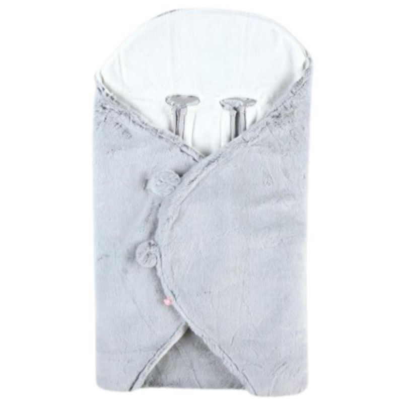 Couverture nomade Mix & Match gris clair Noukie's