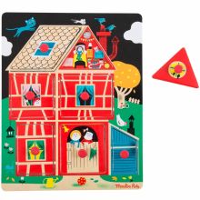 Puzzle à encastrement maison Les Bambins (7 pièces)  par Moulin Roty