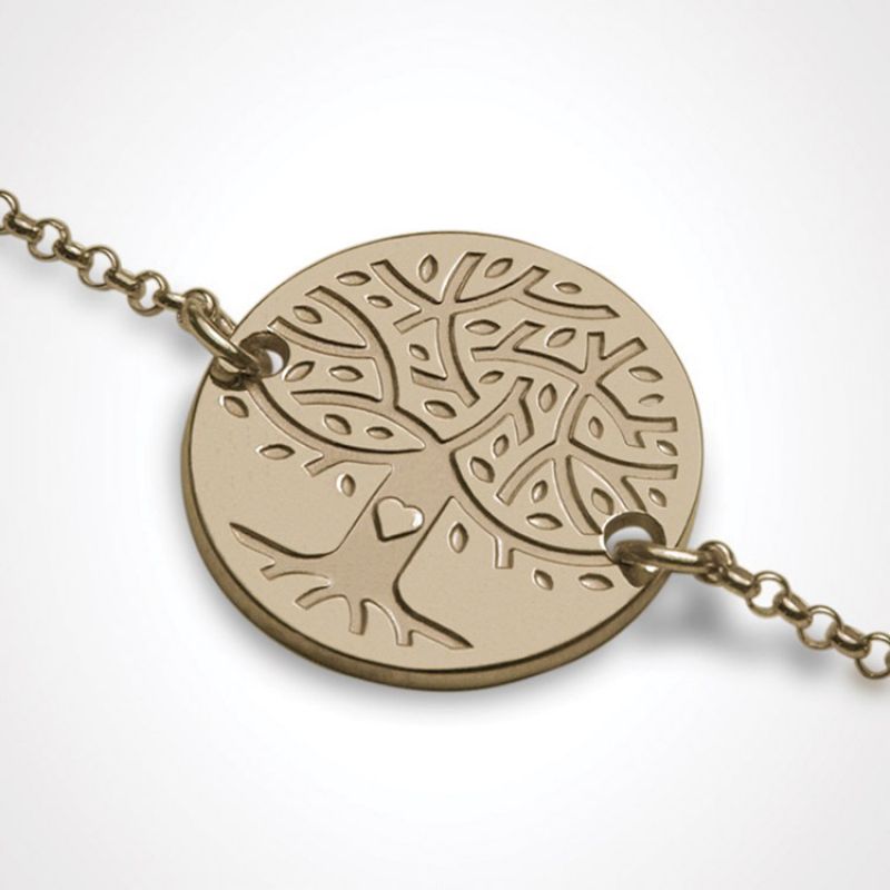 Bracelet sur chaîne LOVETREE personnalisable (or jaune 750°) Mikado