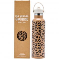 Gourde isotherme Léopard Marron (600 ml) - Atelier Wagram Gourde isotherme Léopard Marron (600 ml) - Atelier Wagram