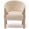 Chaise Saba en bois de hêtre Fur Milk  par Charlie Crane