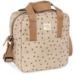 Sac isotherme biberons coeurs Poppy Cannelle
