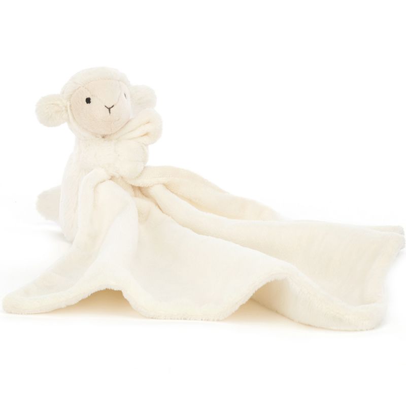 Doudou plat attache sucette Bashful Agneau (34 cm) Jellycat