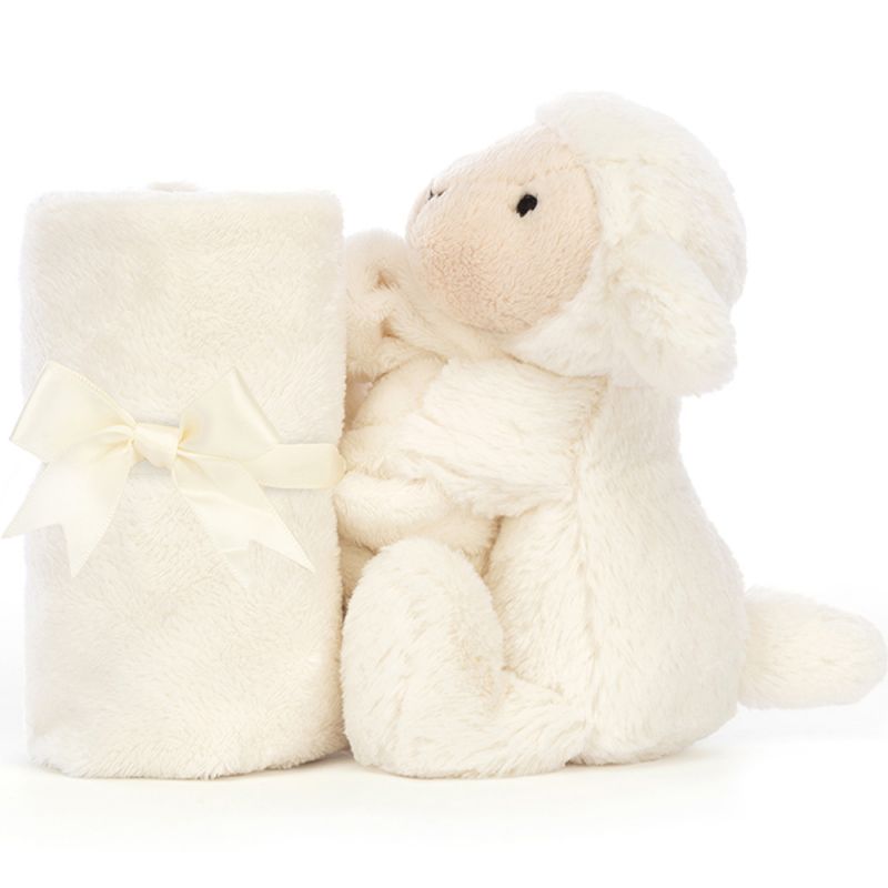 Doudou plat attache sucette Bashful Agneau (34 cm) Jellycat Produit 2