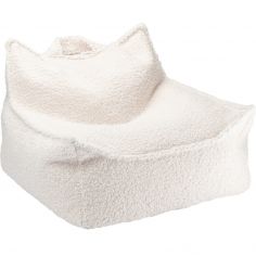 Fauteuil pouf Cream White molletonné - Wigiwama