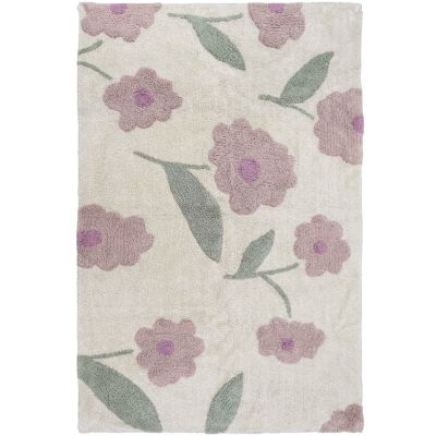 Tapis rectangulaire Sunny Flowers Rose (100 x 150 cm)