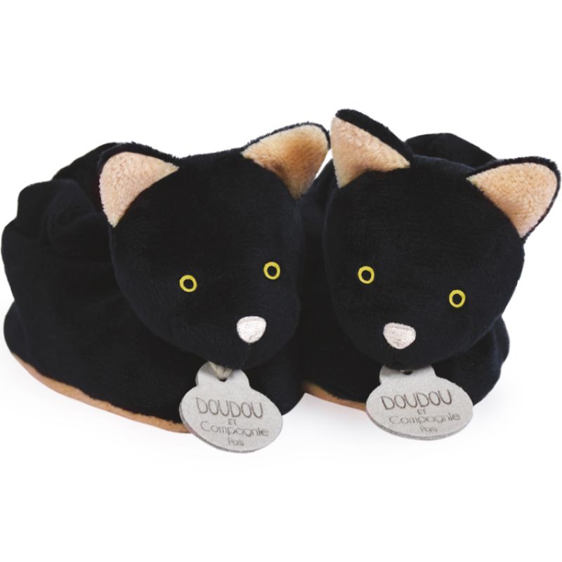 Chaussons bébé Halloween Chat noir (0-6 mois) Doudou et Compagnie